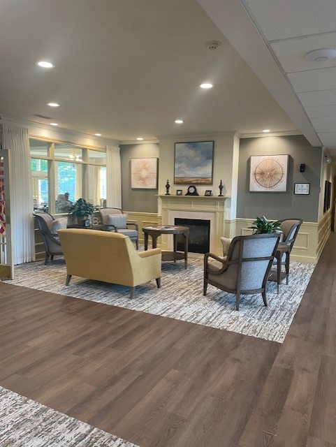 piano in community room